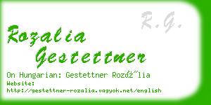rozalia gestettner business card